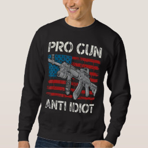 Sudadera Ataques de pistola anti idiota de Estados Unidos