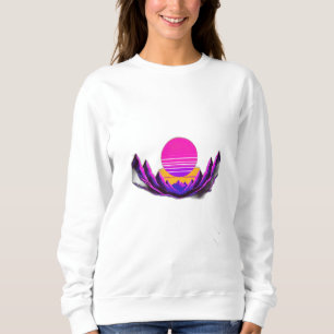Sudadera Atardecer al estilo de las ondas sintéticas