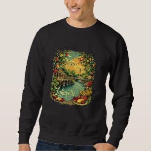 Sudadera Atardecer Antiguo Lafayette Louisiana Silueta Urba