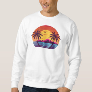 Sudadera Atardecer con vector de palmeras-98804