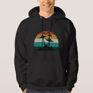 Sudadera Atardecer de ataque OVNI retro - Genial vuelo de c