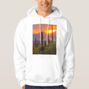 Sudadera Atardecer de cactus del desierto, Arizona