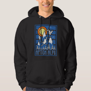 Sudadera Atardecer de esquí de los Alpes Retro Afton