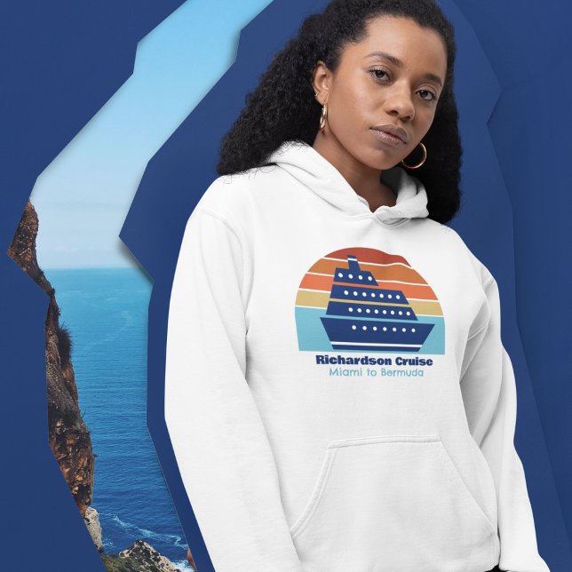 Sudadera Atardecer de la familia de cruceros personalizados (Subido por el creador)