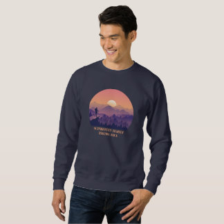 Sudadera Atardecer de montaña violeta morada de montaña