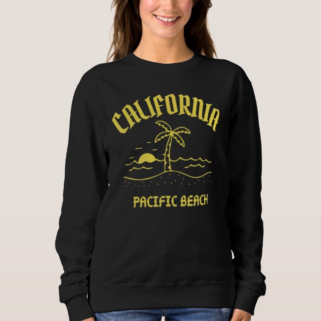 Sudadera Atardecer de palmera en Pacific Beach San Diego (Anverso)