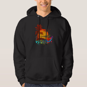 Sudadera Atardecer de palmeras de verano en Florida Beach