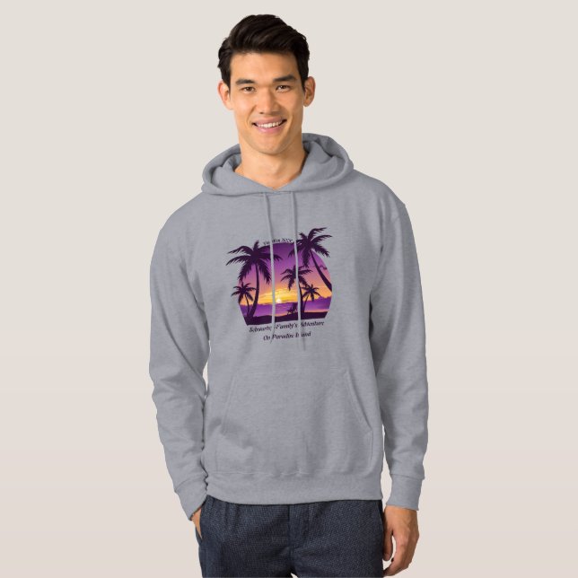 Sudadera Atardecer de verano en la playa tropical vintage c (Anverso completo)
