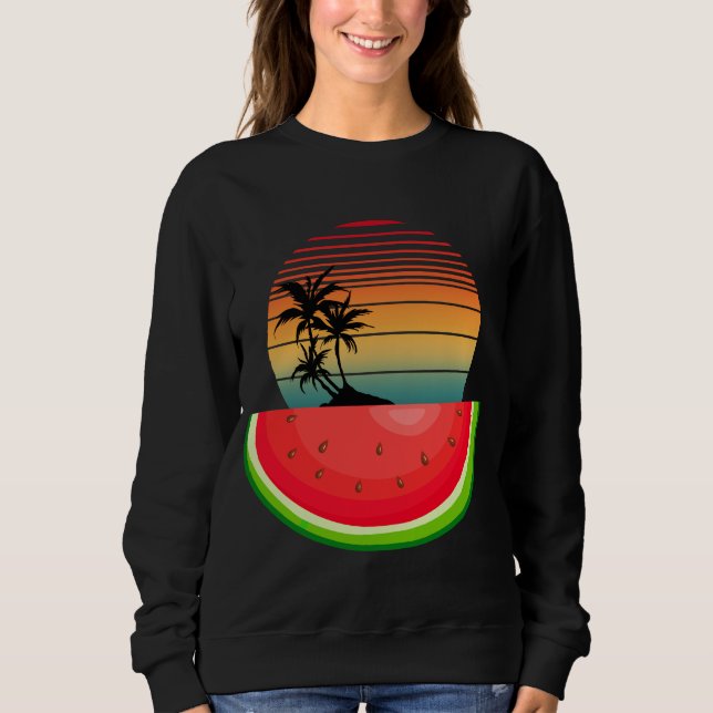 Sudadera Atardecer de Vibraciones de Verano Sandía  (Anverso)