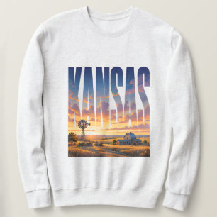 Sudadera Atardecer en la pradera de Kansas Paisajes abierto