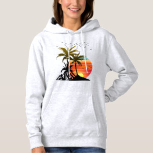 Sudadera Atardecer Montaña Palmeras Retro