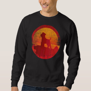 Sudadera Atardecer retro de perro de Welsh Terrier