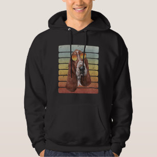 Sudadera Atardecer Retro Vintage Basset Hound Mamá Papá