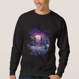 Sudadera Atardecer Urbano Retro Futuro Relajante