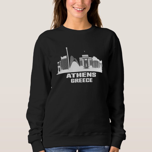 Sudadera Atenas Grecia Skyline Greens Cityscape (Anverso)