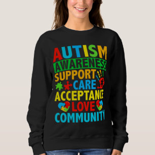 Sudadera Atención Amor Aceptación Autismo Conciencia
