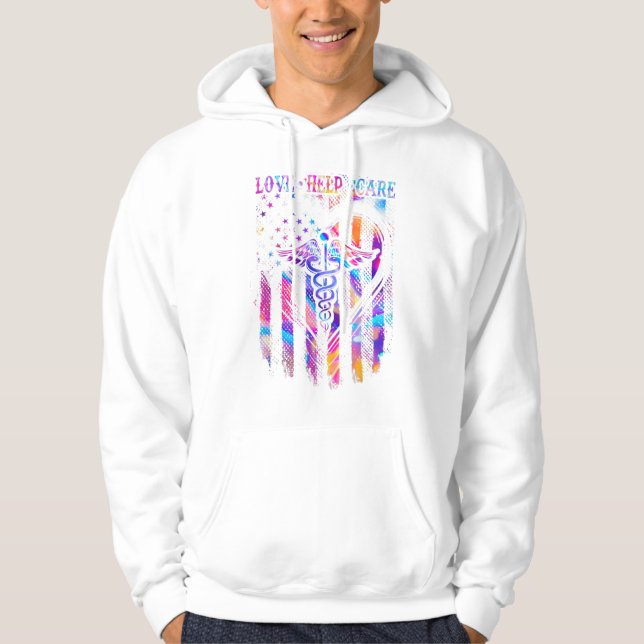 Sudadera Atención de Ayuda de Amor para Enfermeras (Anverso)
