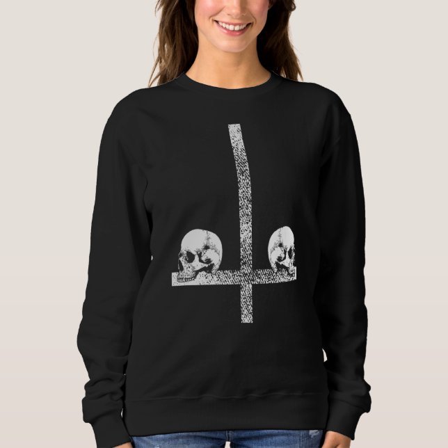 Sudadera Ateo Satánico Invertido Cruce Lucifer Satanic Cro (Anverso)