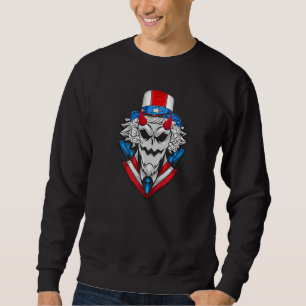 Sudadera Aterrador Diablo Tío Sam Gorra 4 De Julio Bandera