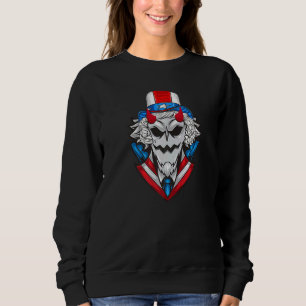 Sudadera Aterrador Diablo Tío Sam Gorra 4 De Julio Bandera