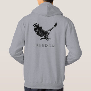 Sudadera Aterrizaje de águilas en blanco y negro de arte po