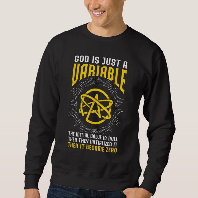Sudadera Atheist Atheism God A Variable Initial Value Is Nu (Anverso)