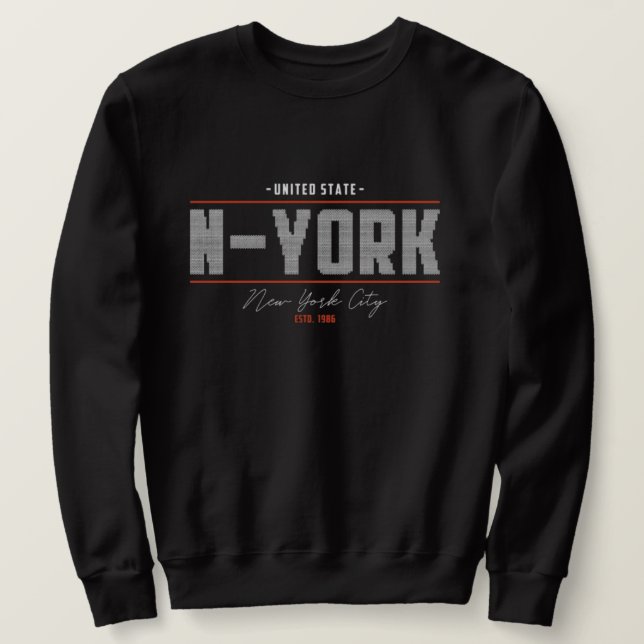 Sudadera Athletic streetwear New York (Anverso del diseño)
