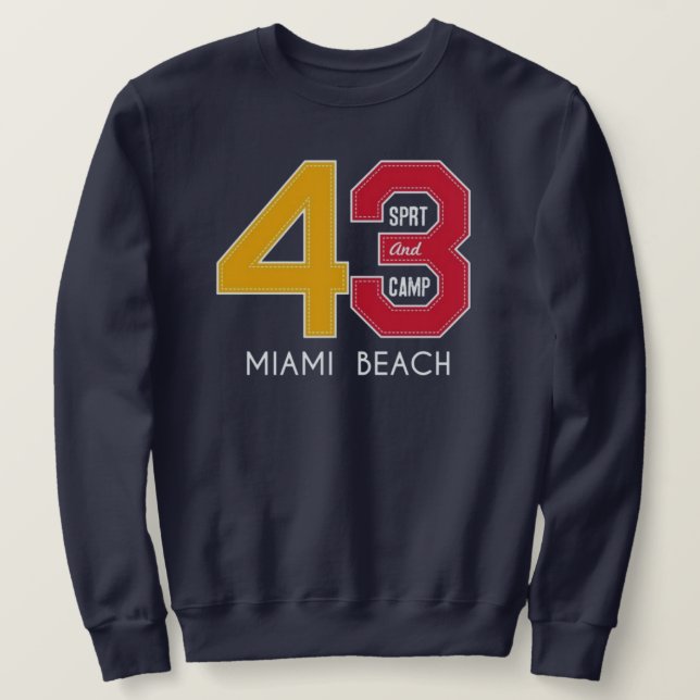 Sudadera Athletic varsity Miami Beach Florida (Anverso del diseño)
