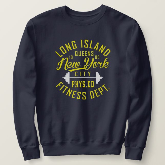 Sudadera Athletic Varsity Style Long Island New York  (Anverso del diseño)