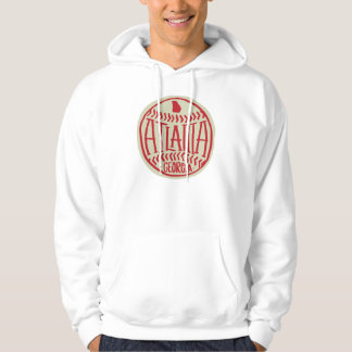 Sudadera Atlanta Georgia tipograp de béisbol ilustrado a ma