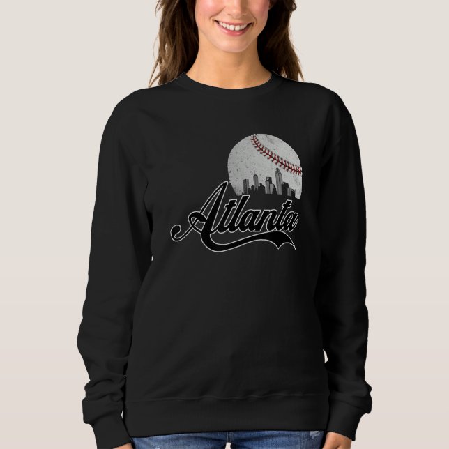 Sudadera Atlanta Skyline Atlanta Georgia Baseball Cityscape (Anverso)