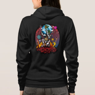 Sudadera Atlas Astronauta Sosteniendo la Tierra Marte Galax