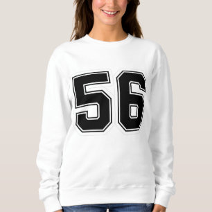 Sudadera atlética Varsity Number 56   Negro Negrit
