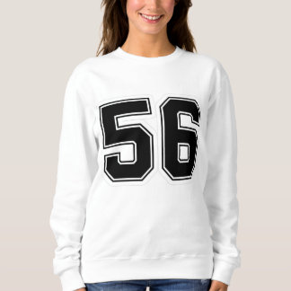 Sudadera atlética Varsity Number 56 | Negro Negrit
