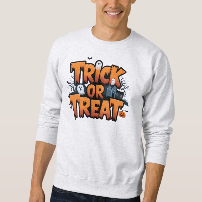 Sudadera Atractiva noche de Halloween con fantasmas (Anverso)