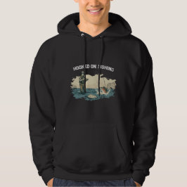 Sudadera Atrapado en la Pesca Escena de Angler al Aire Libr