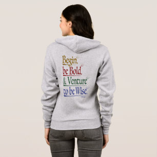 Sudadera Atrás - Cita mágica de Horace Zip Hoodie