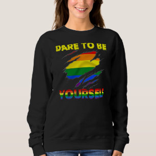Sudadera Atrévete A Ser Tu Misma Bandera Lgbt Orgullo Gay L