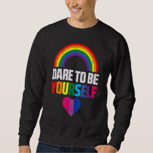 Sudadera Atrévete A Ser Tu Mismo Bisexual Corazón Cute Bi O