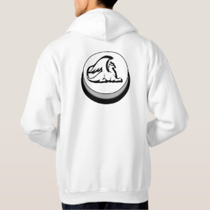 Sudadera ATROX ANIMI & Griffin Button on White Sweatshirt