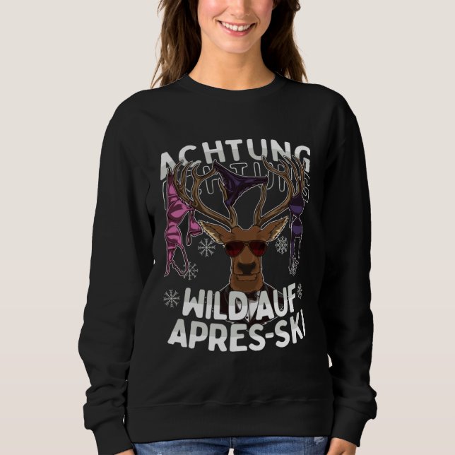 Sudadera Attention Wild Auf Apres Ski  Tear Off Deer Ski Gr (Anverso)