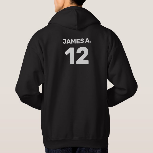 Sudadera atuendo del equipo de plantilla de personalizado ( (Reverso)