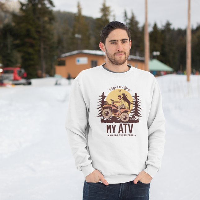 Sudadera ATV Adventure dog papá perro mamá fuera de camino (Subido por el creador)
