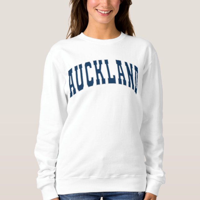 Sudadera Auckland NZ Vintage College Varsity Style Sweatshi (Anverso)