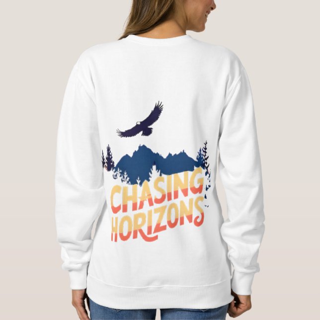 Sudadera Audaz arte de montaña y águila para los amantes de (Reverso)