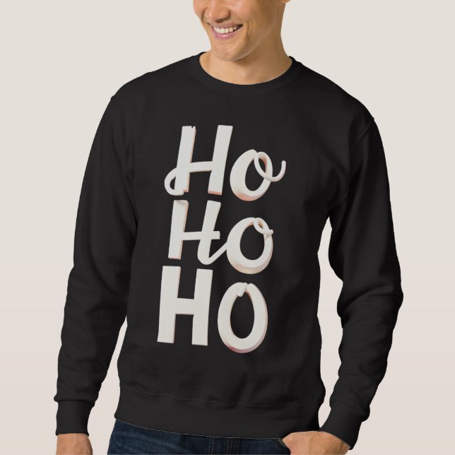 Sudadera audaz de Navidad HO HO HO (Anverso)