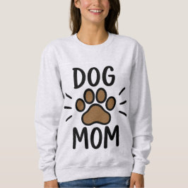 Sudadera Audaz tipografía de papel de mamá de perro negro m