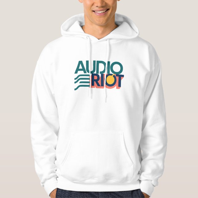Sudadera Audio Riot White Band Logo Hoodie (Anverso)