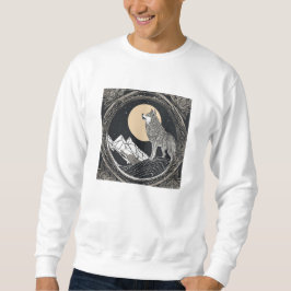 Sudadera Aúl de lobo nocturno - Estética de la luz de la lu