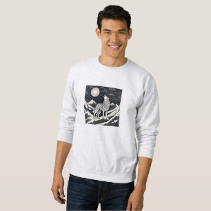 Sudadera Aúl de lobo nocturno - Estética de la luz de la lu